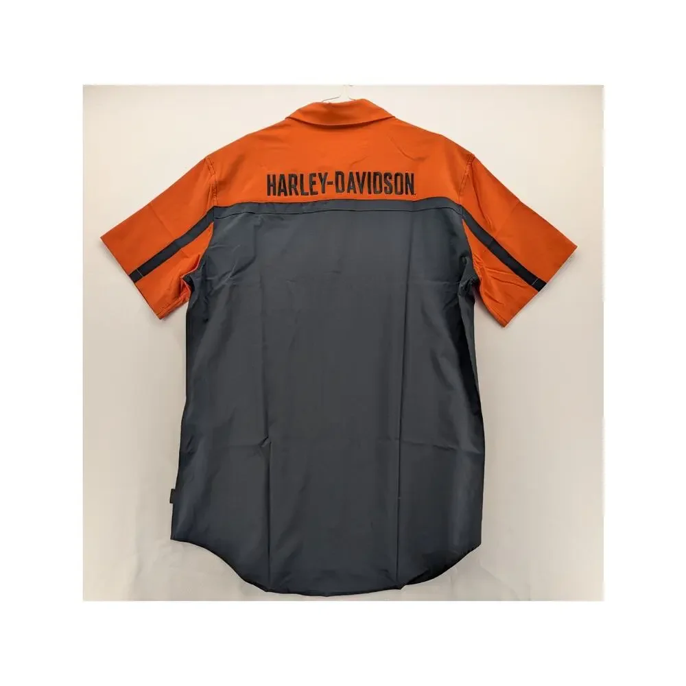 NWT Harley Davidson Men's Coolcore Bar & Shield Shirt in Vintage Orange size M